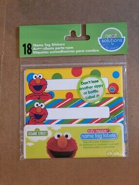NEW Neat Solutions 123 Sesame Street Elmo Name Tag Stickers